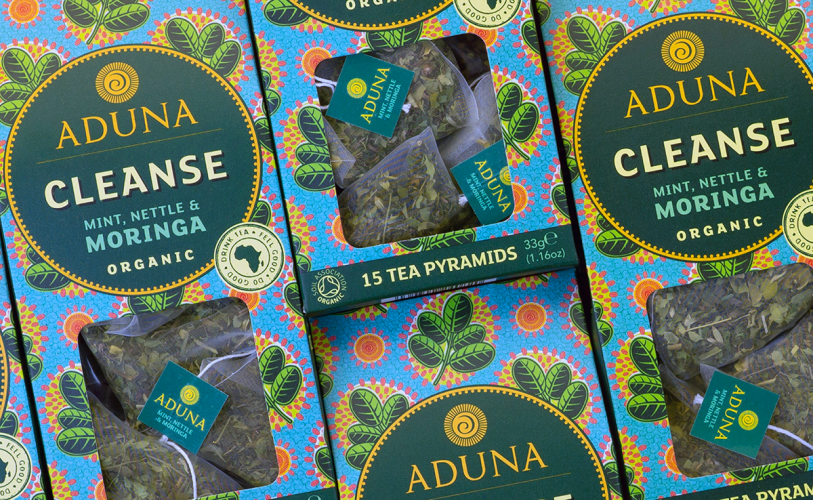 阿杜納茶品牌包裝設(shè)計(jì)，大膽而生動食品vi設(shè)計(jì)