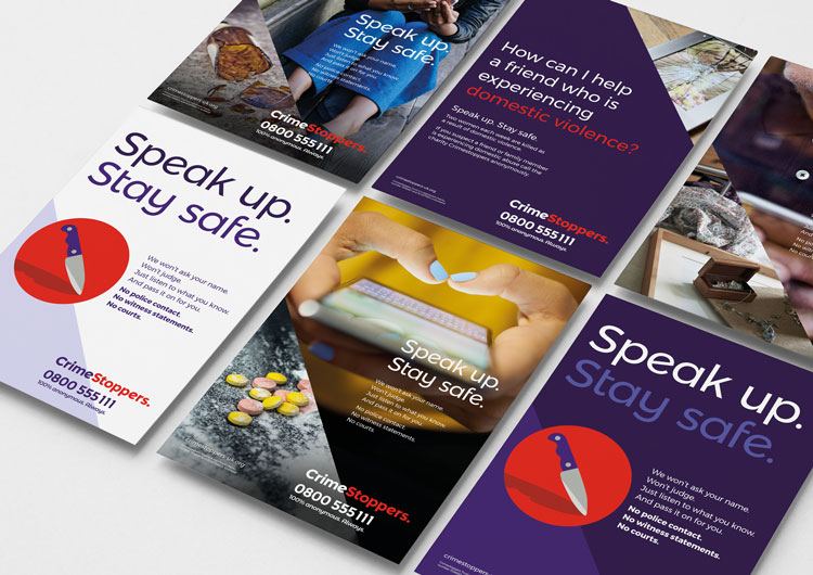 阻止犯罪慈善機(jī)構(gòu)視覺形象設(shè)計(jì)，暢所欲言，保證安全