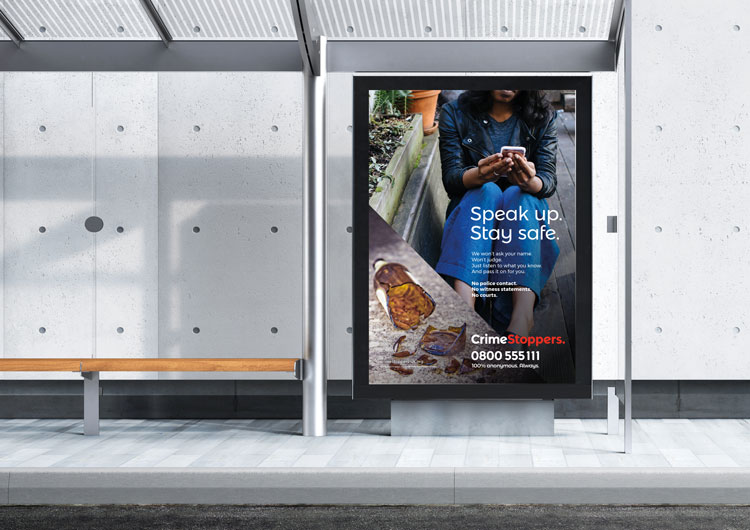 阻止犯罪慈善機(jī)構(gòu)視覺形象設(shè)計(jì)，暢所欲言，保證安全