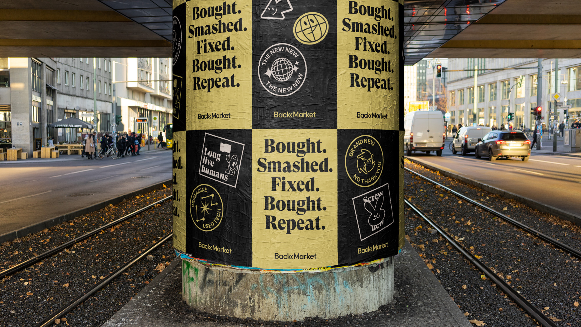 Back Market電子設(shè)備翻新服務(wù)商公司vi設(shè)計(jì)，戶外廣告設(shè)計(jì)